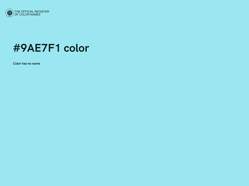 #9AE7F1 color image