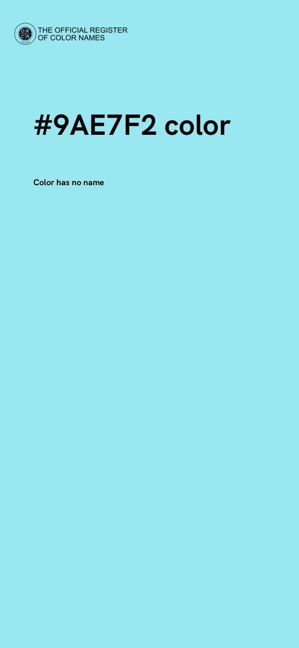 #9AE7F2 color image