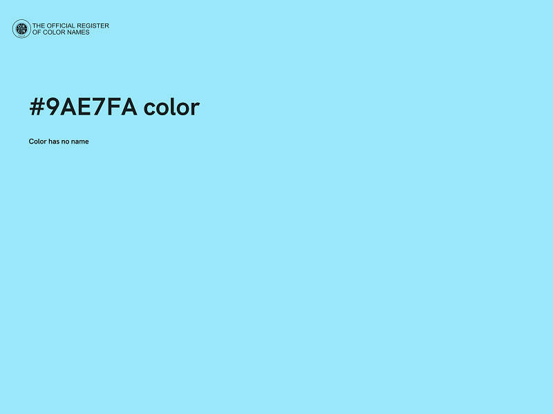 #9AE7FA color image