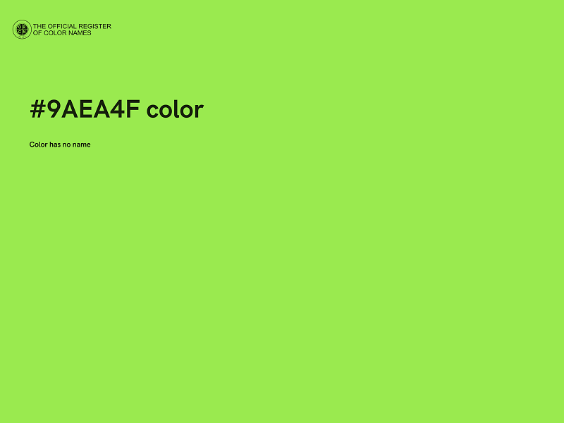 #9AEA4F color image