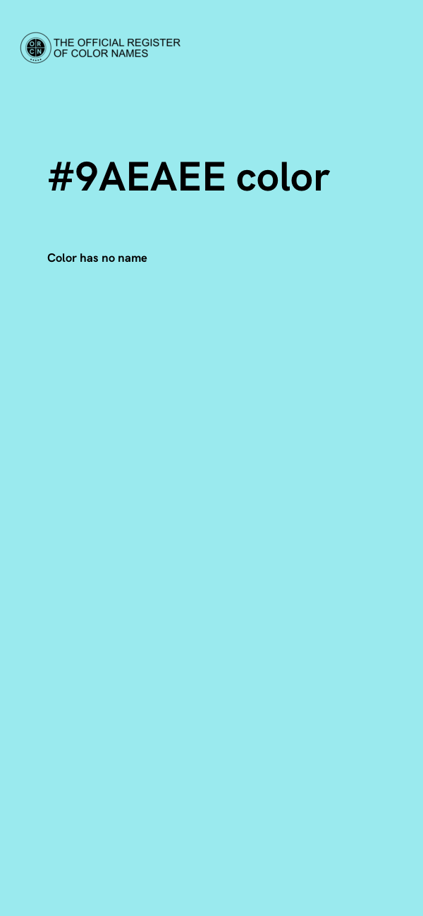 #9AEAEE color image