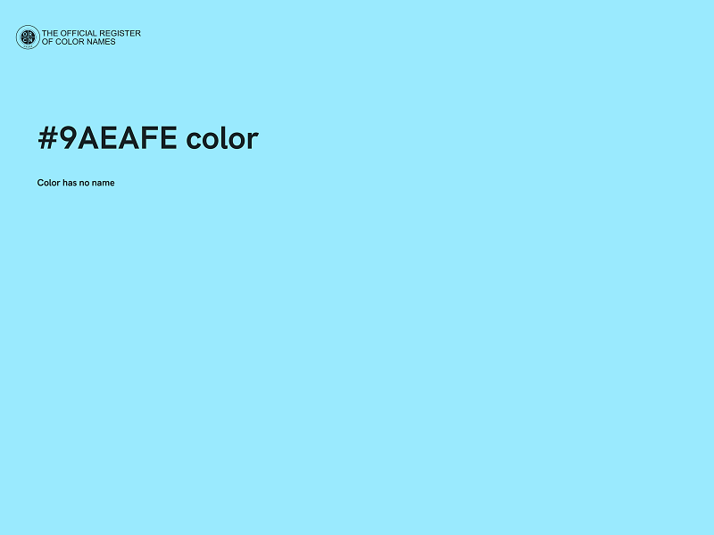 #9AEAFE color image