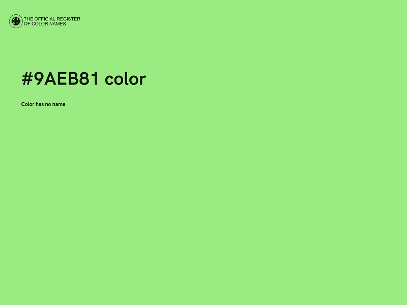 #9AEB81 color image