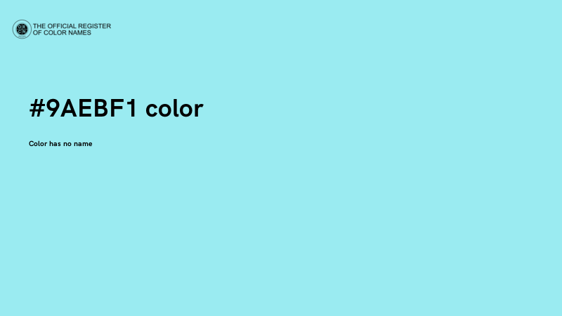 #9AEBF1 color image
