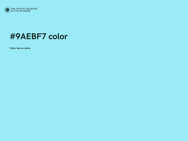 #9AEBF7 color image