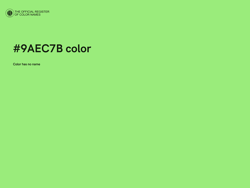 #9AEC7B color image