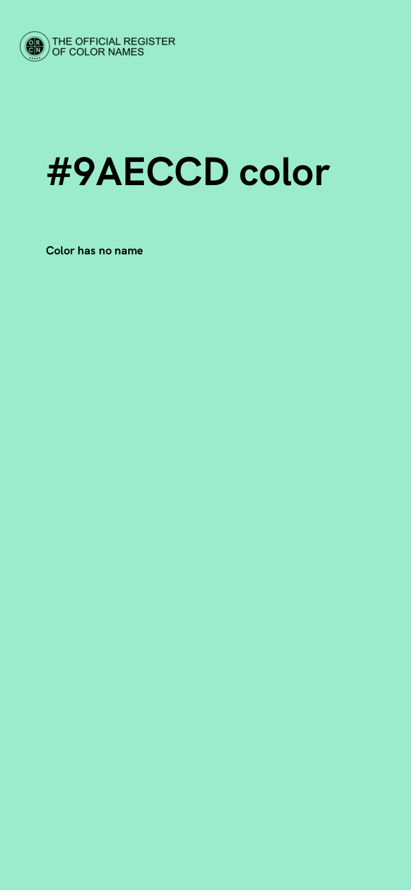 #9AECCD color image