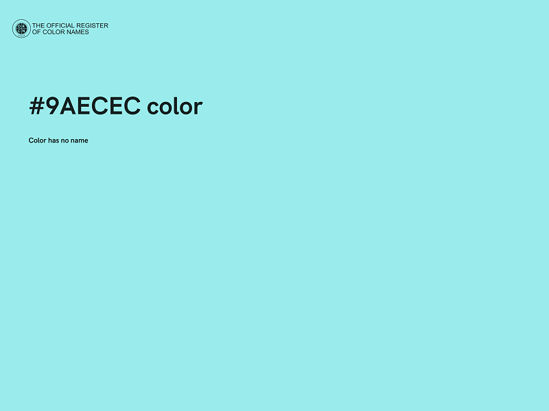 #9AECEC color image