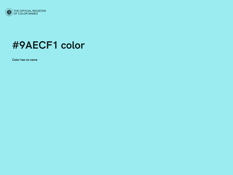 #9AECF1 color image