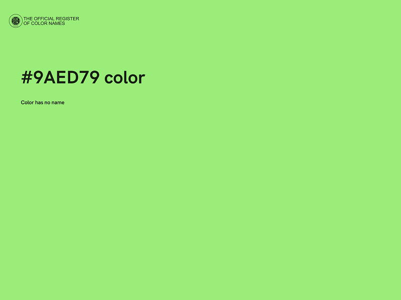 #9AED79 color image