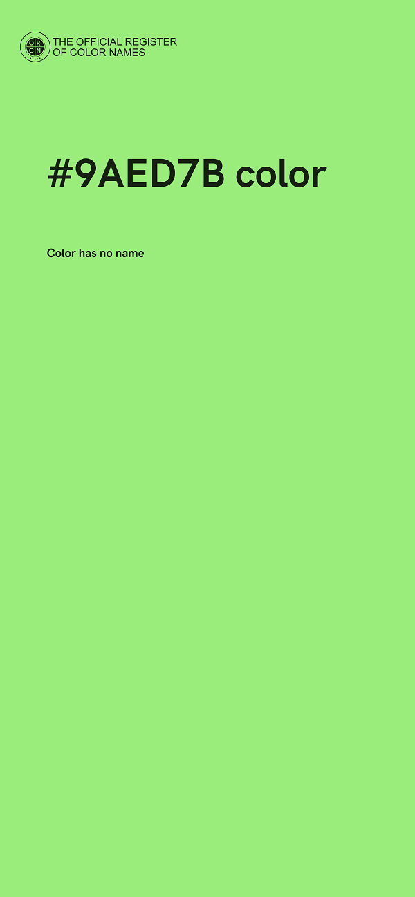 #9AED7B color image