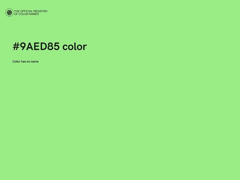 #9AED85 color image