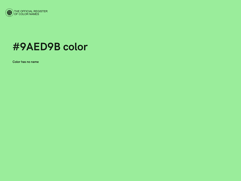#9AED9B color image