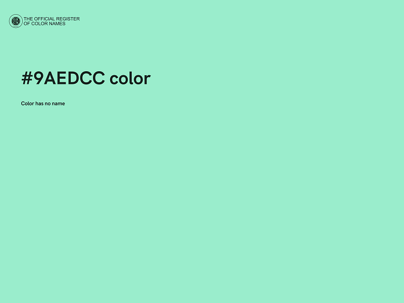 #9AEDCC color image