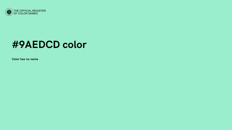 #9AEDCD color image