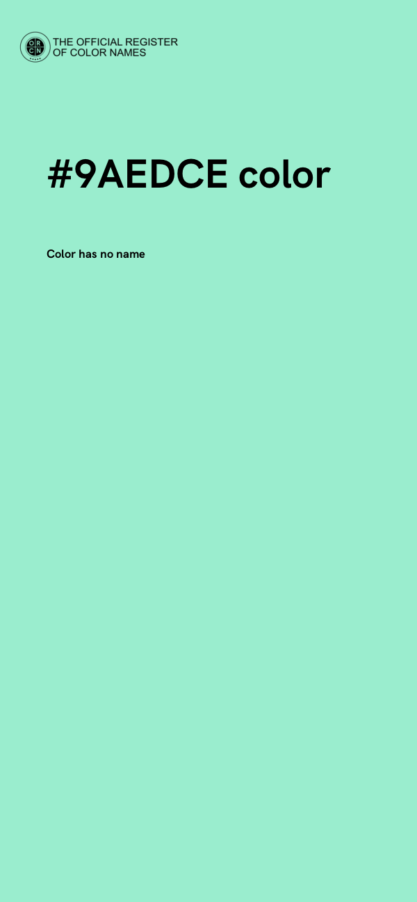 #9AEDCE color image