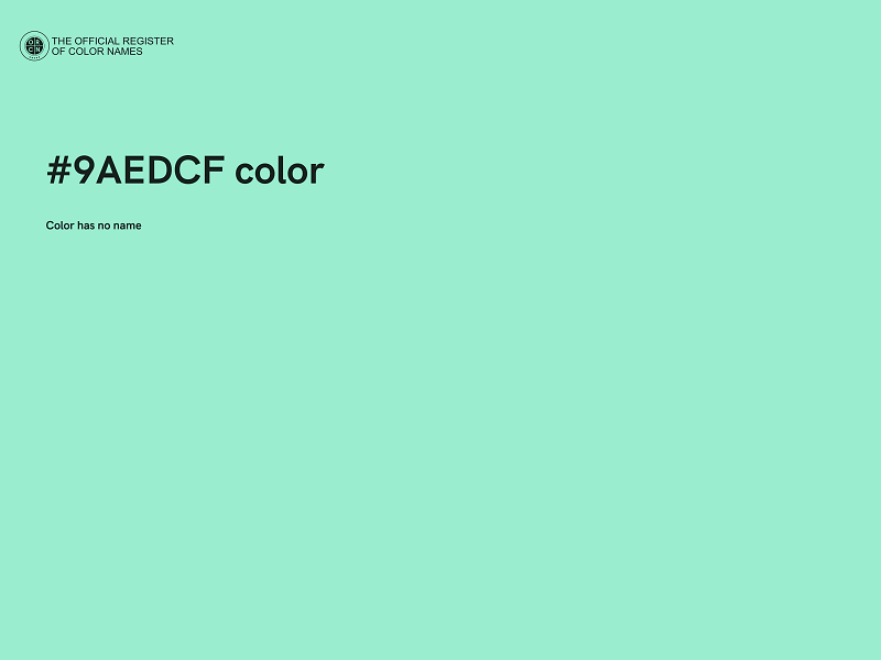 #9AEDCF color image