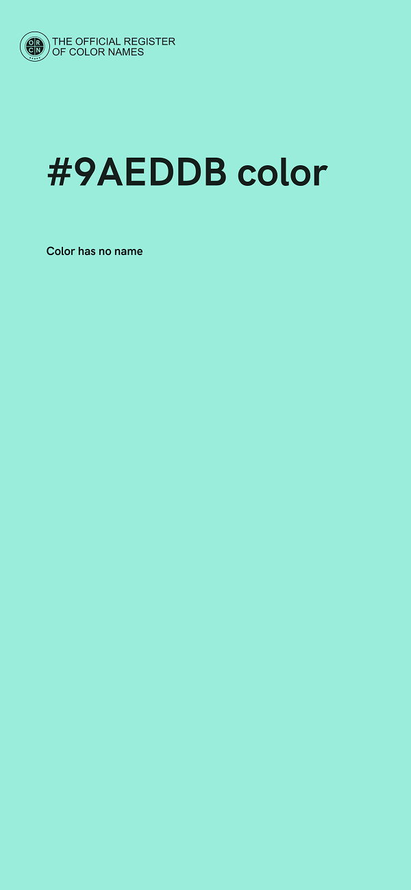 #9AEDDB color image
