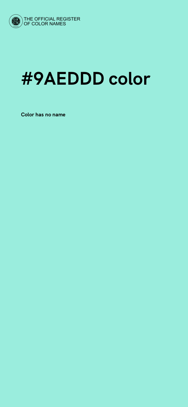 #9AEDDD color image