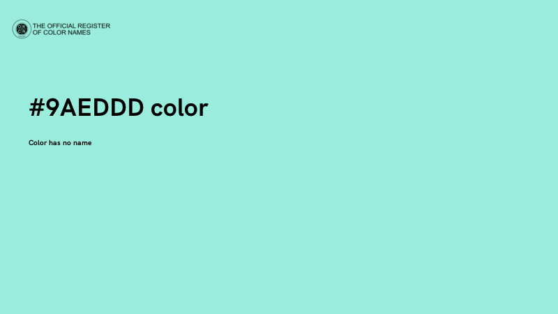 #9AEDDD color image