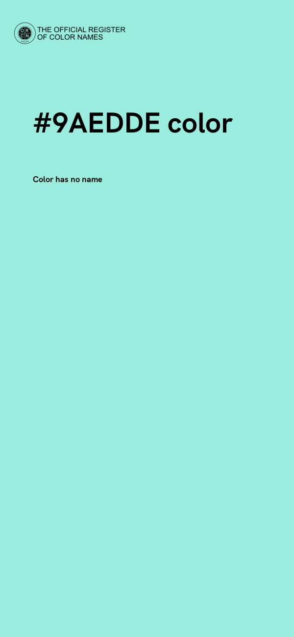#9AEDDE color image