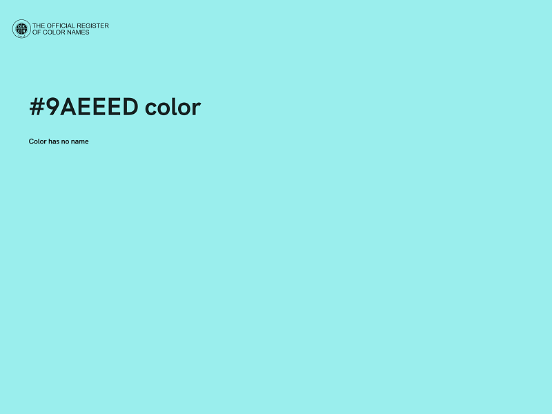 #9AEEED color image