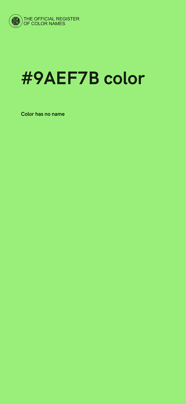 #9AEF7B color image