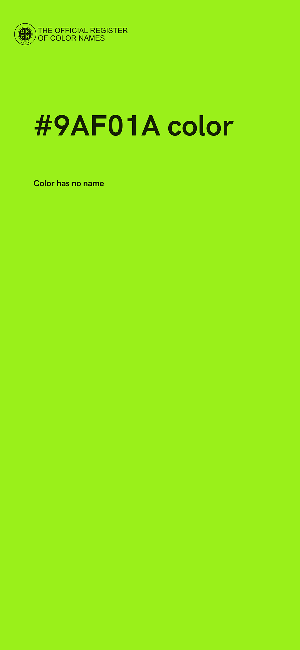 #9AF01A color image