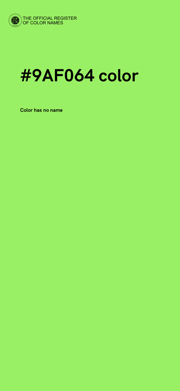 #9AF064 color image