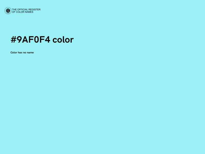 #9AF0F4 color image