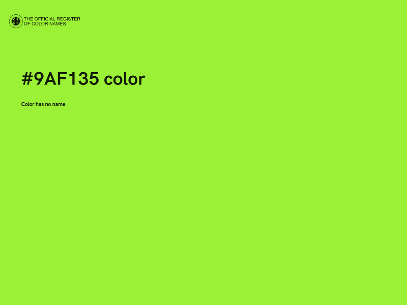 #9AF135 color image