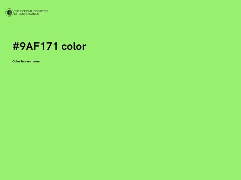 #9AF171 color image