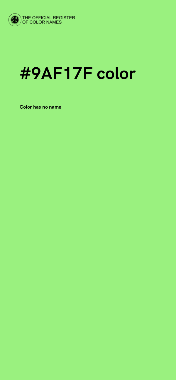 #9AF17F color image