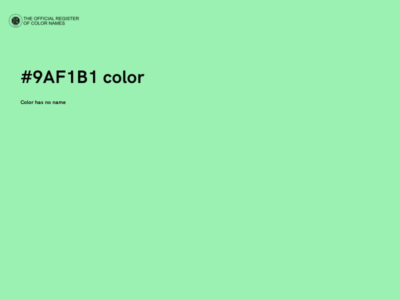 #9AF1B1 color image