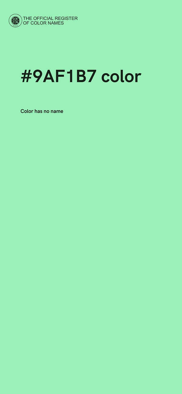 #9AF1B7 color image