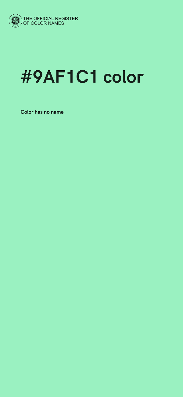 #9AF1C1 color image