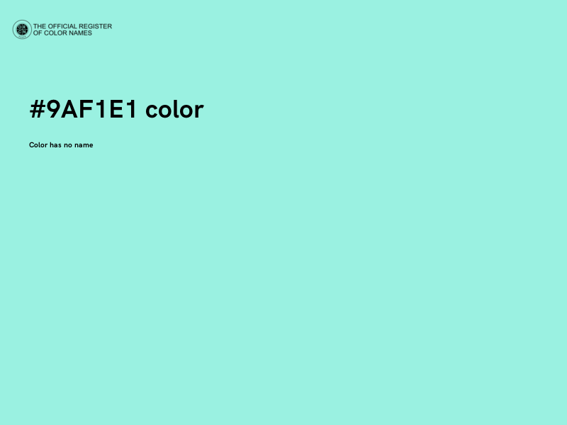 #9AF1E1 color image