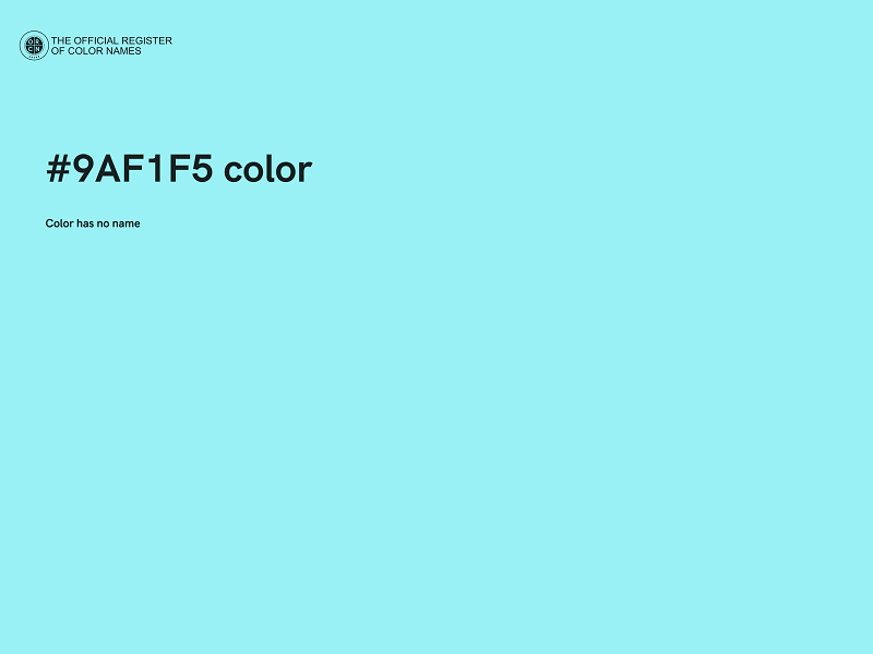 #9AF1F5 color image