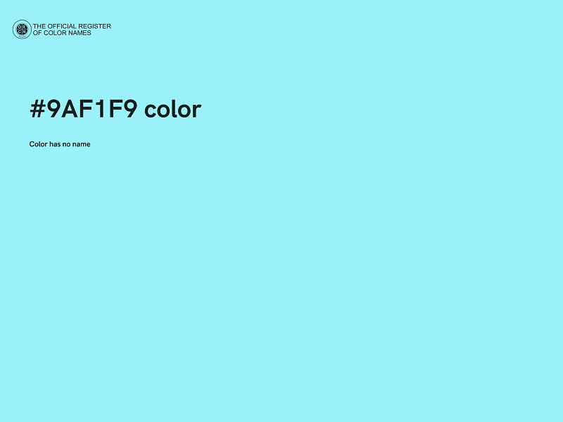 #9AF1F9 color image