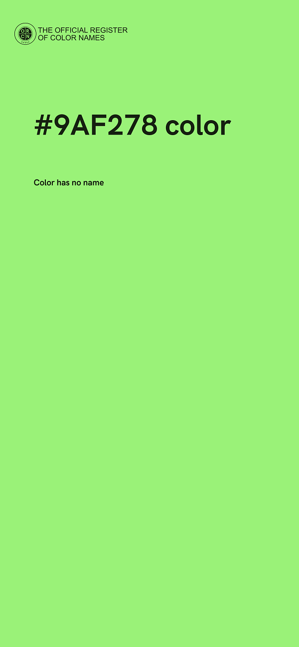 #9AF278 color image