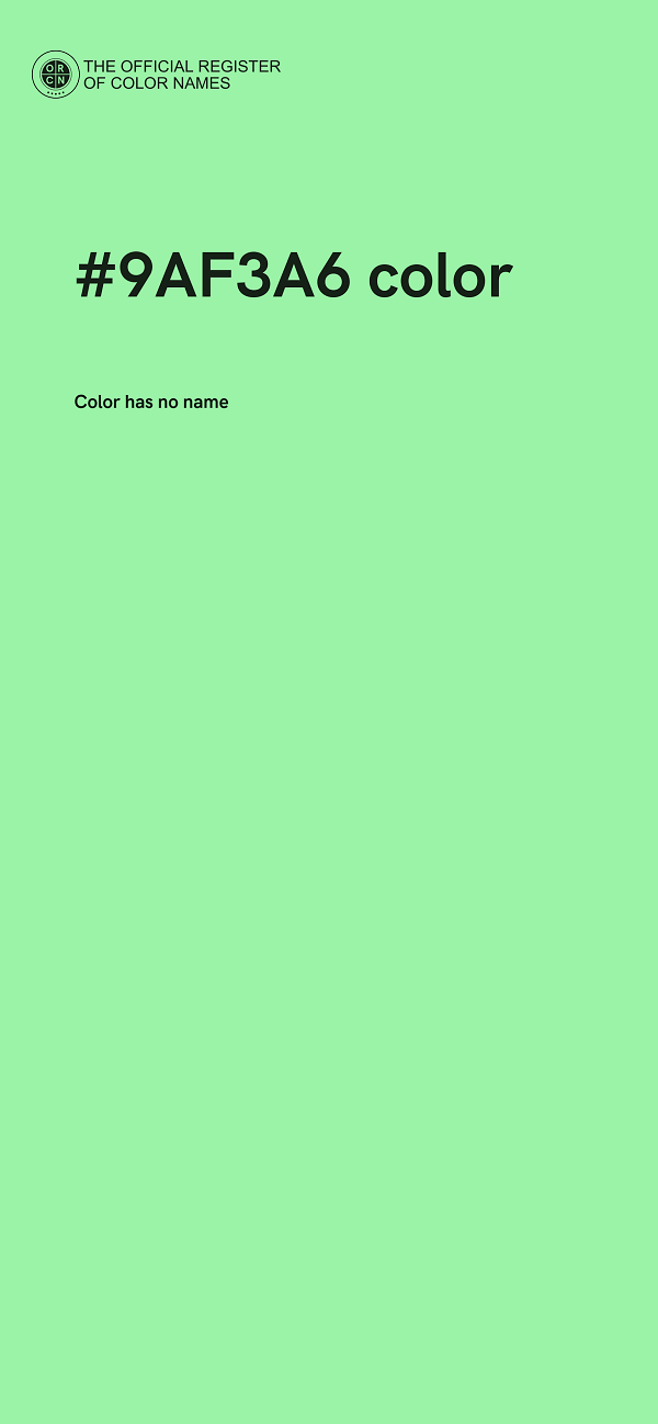 #9AF3A6 color image