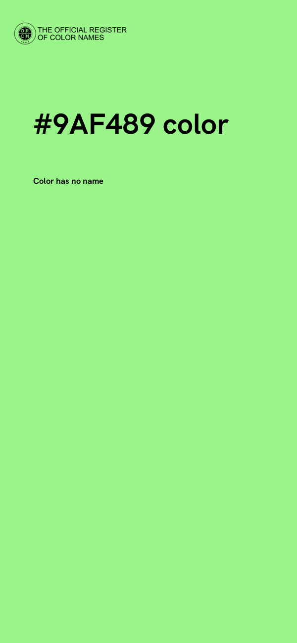 #9AF489 color image