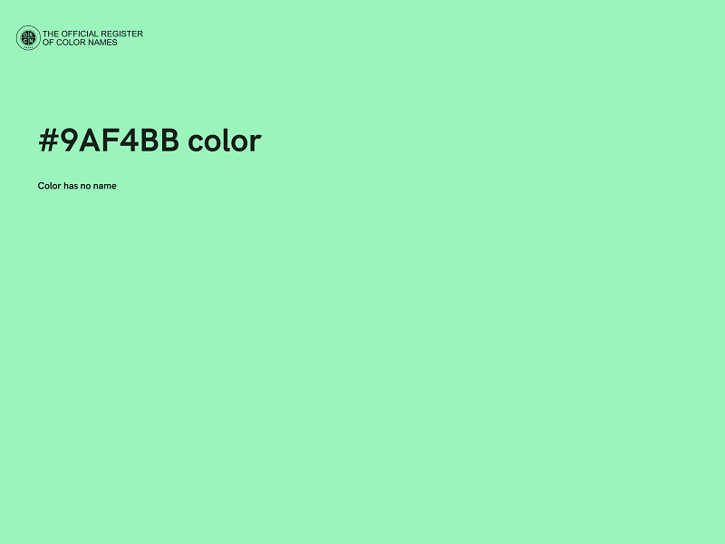 #9AF4BB color image