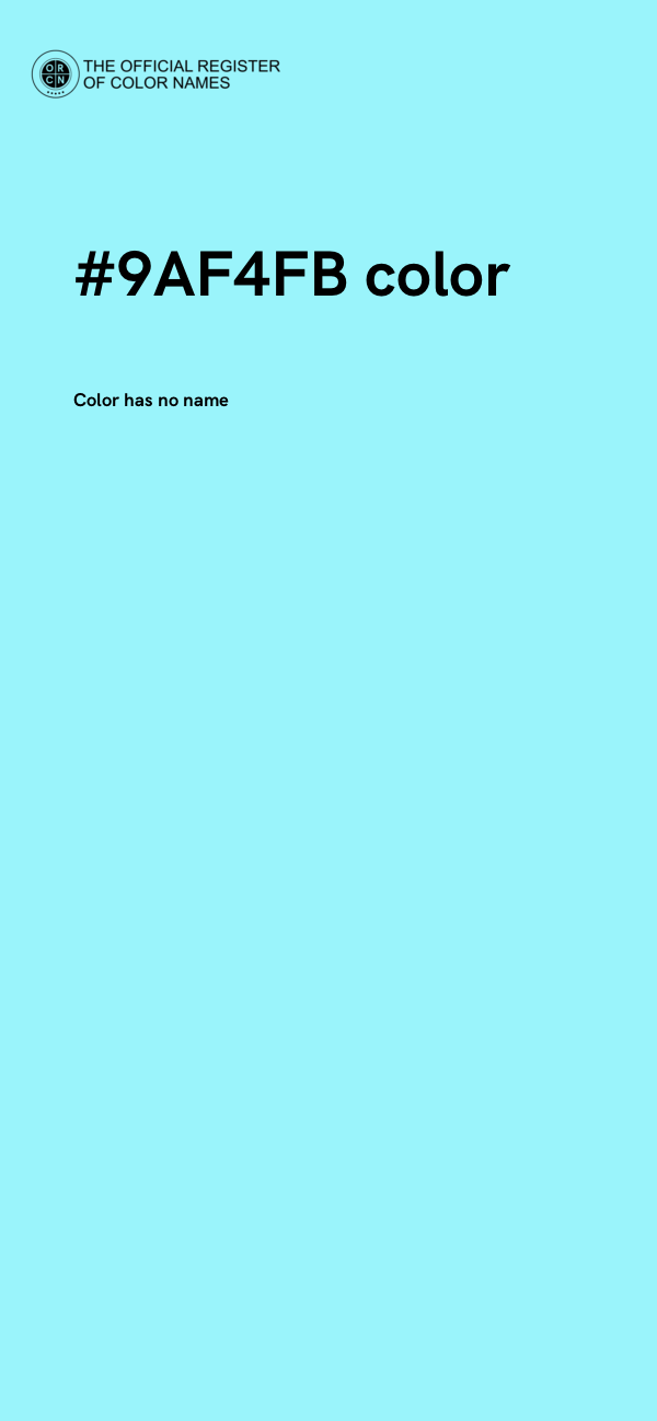 #9AF4FB color image