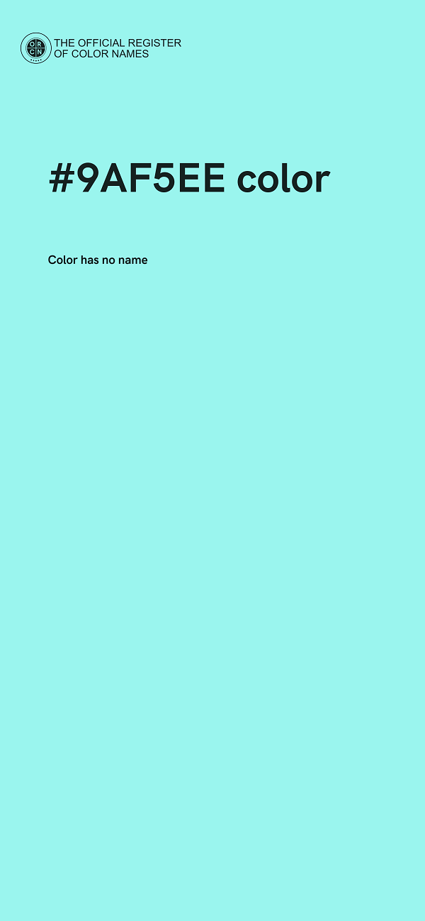 #9AF5EE color image
