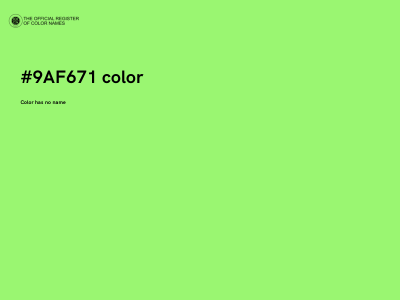 #9AF671 color image