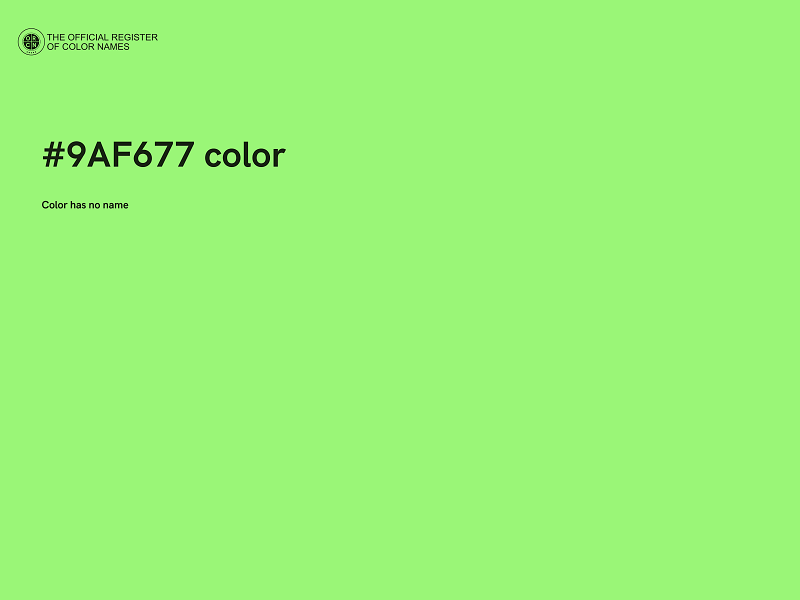 #9AF677 color image