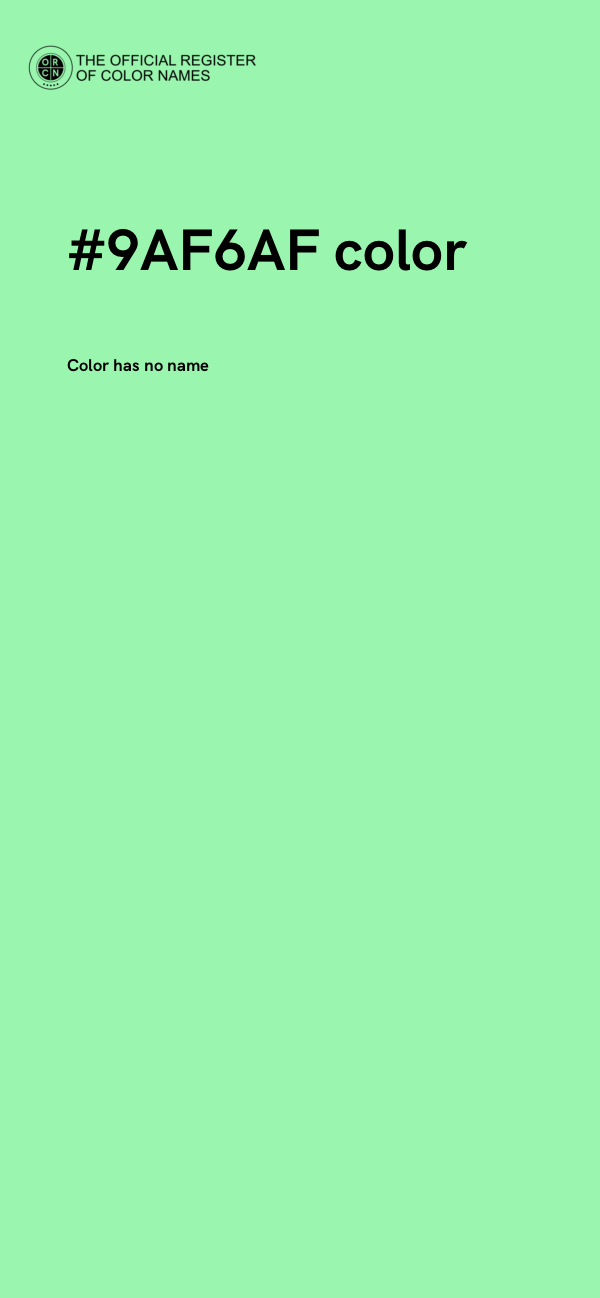 #9AF6AF color image