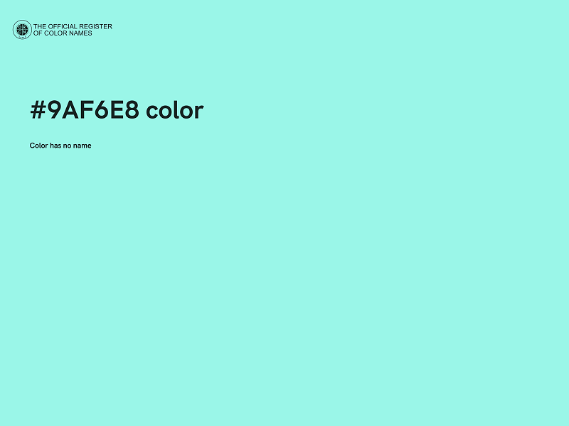#9AF6E8 color image