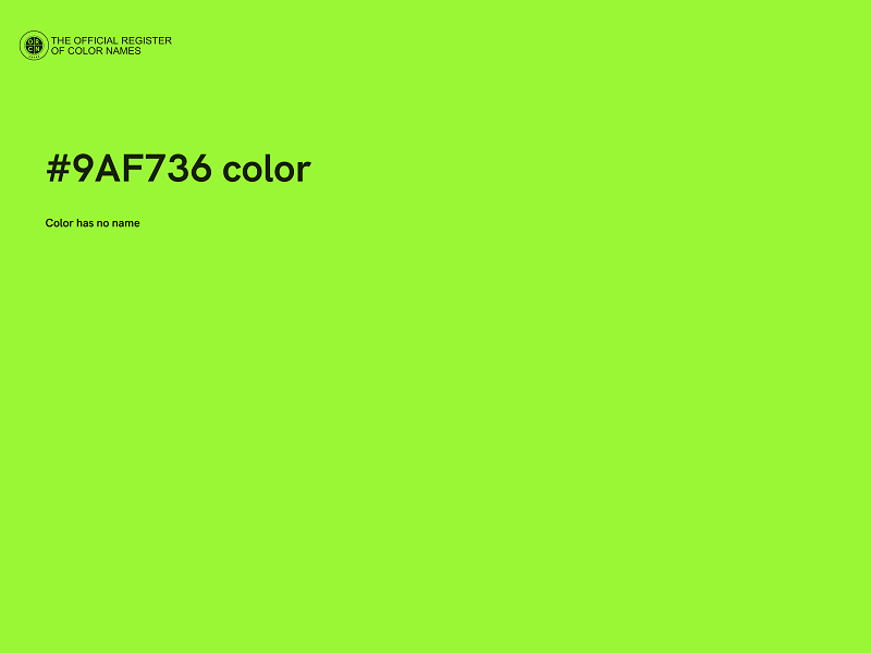 #9AF736 color image